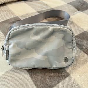 Lululemon Everywhere Belt Bag. White CAMO, Good Used Condition
